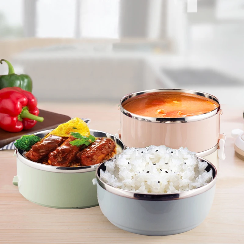 Модный изолированный Ланч-бокс Bento термос-контейнер для еды из нержавеющей стали