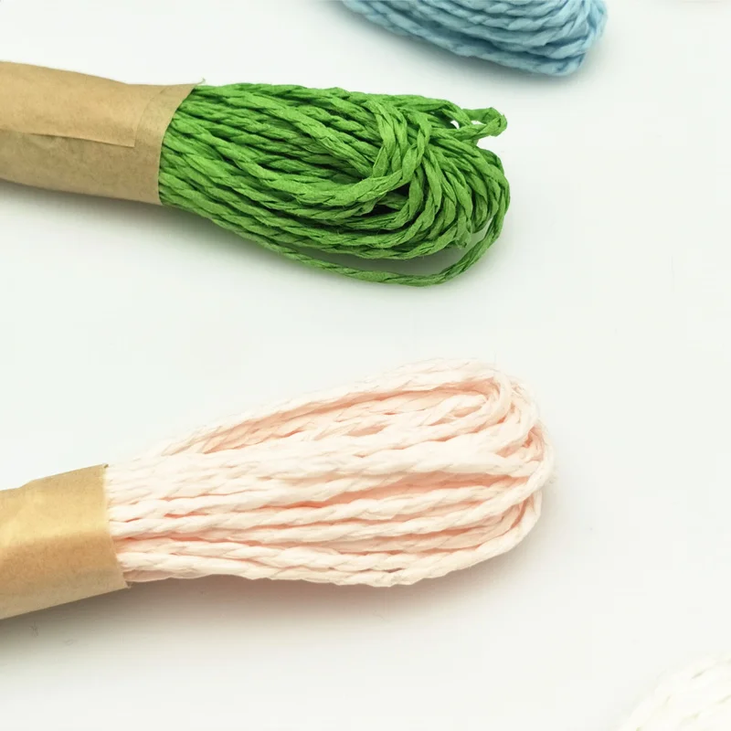 2 мм * 12 шт. многоцветная бумажная веревка подарочная упаковка с DIY свадебным