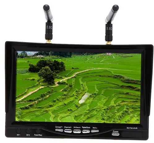 Высокое качество RC732 DVR все в одном 7in 800*480 HD LCD FPV монитор Встроенный аккумулятор и