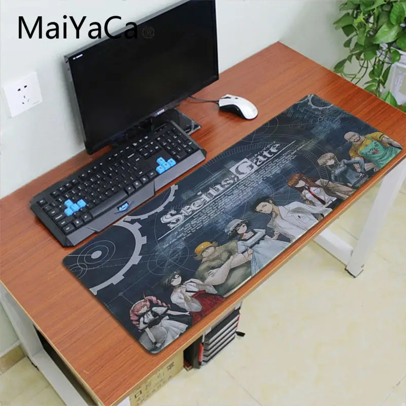 Прочный резиновый коврик для мыши Maiyaca steins gate большой компьютерный Настольный