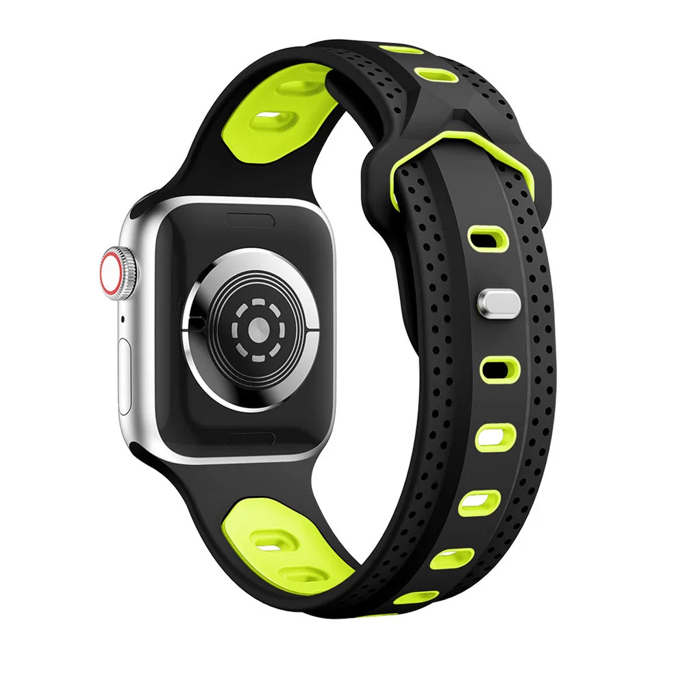 42 мм 38 спорт силиконовые часы ремешок для apple Watch серии Группа 1/2/3 iwatch 4 40 44 группы