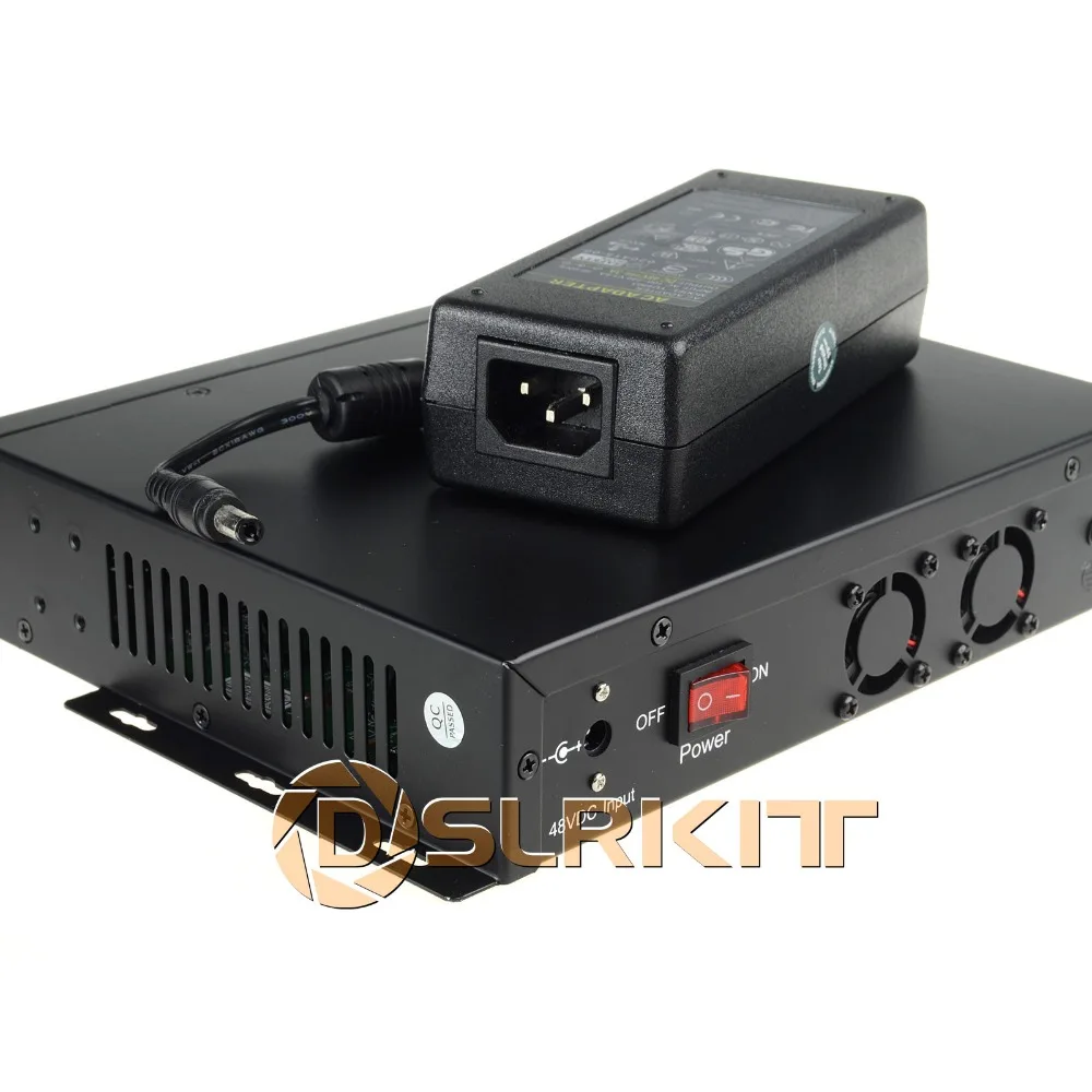 DSLRKIT 8 + 1 9 портовый коммутатор Ethernet PoE гигабитный и SFP 120 Вт IEEE802.3af Вт|Сетевые