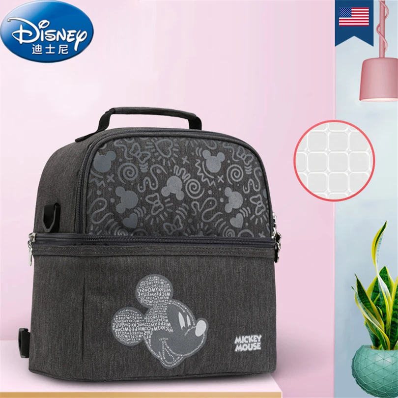 Disney Baby Insulation Bag Milk Food Fresh Storage Thermal Diaper Bag Cartoon Mummy Feeding Bottle Cooling Backpack