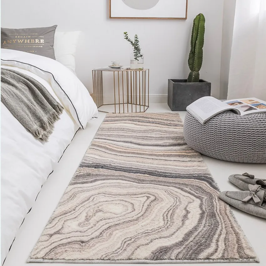 Blown sands geometric long size runner rug soft touch shaggy bedside carpet decoration ground mat | Дом и сад