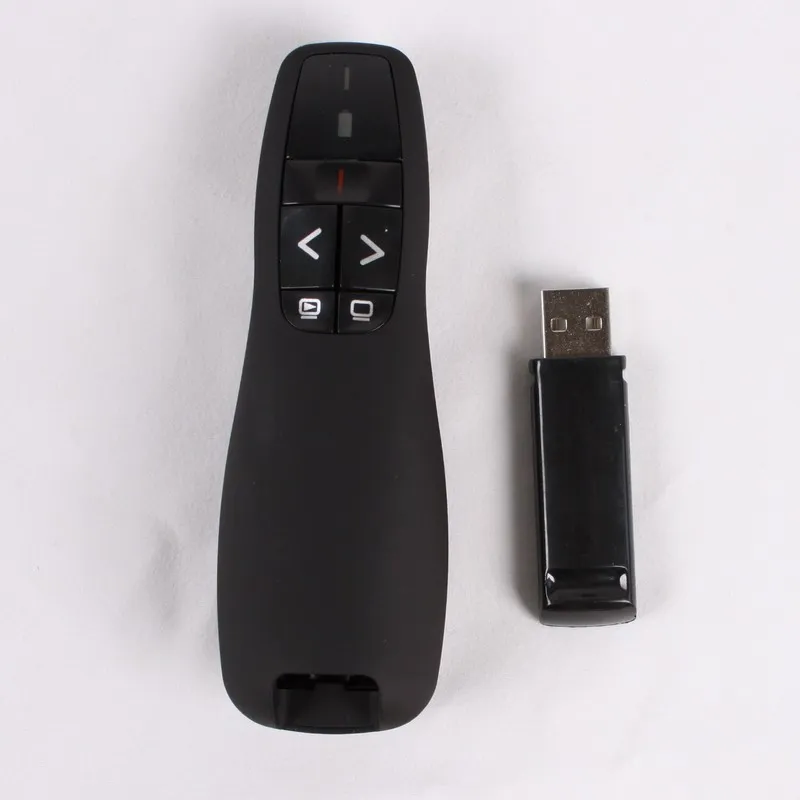 PPT указатель Презентер с красным лазером, 2,4G USB пульт дистанционного управления, блок питания контроллер замена для logitech R400