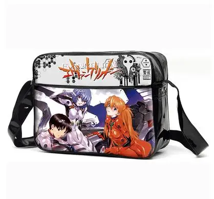 1 Аниме Neon Genesis Evangelion EVA мультяшная сумка на плечо для мальчиков и девочек подростковые школьные сумки-мессенджеры - Цвет: 1