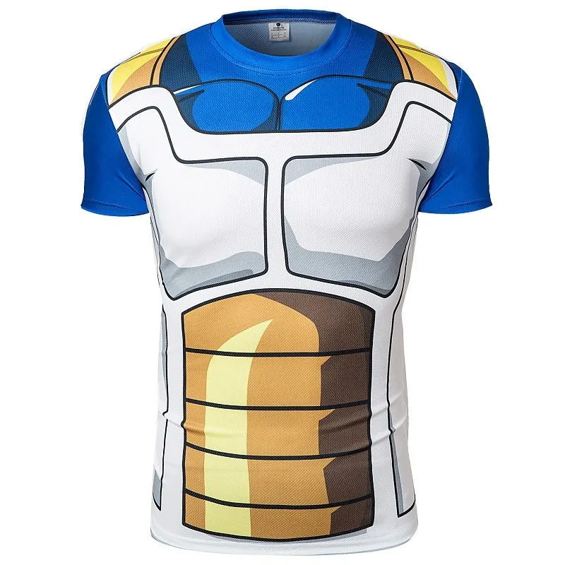 Новинка 2018 футболка Dragon Ball Z Goku Vegeta для бодибилдинга супер Saiyan летняя одежда Homme