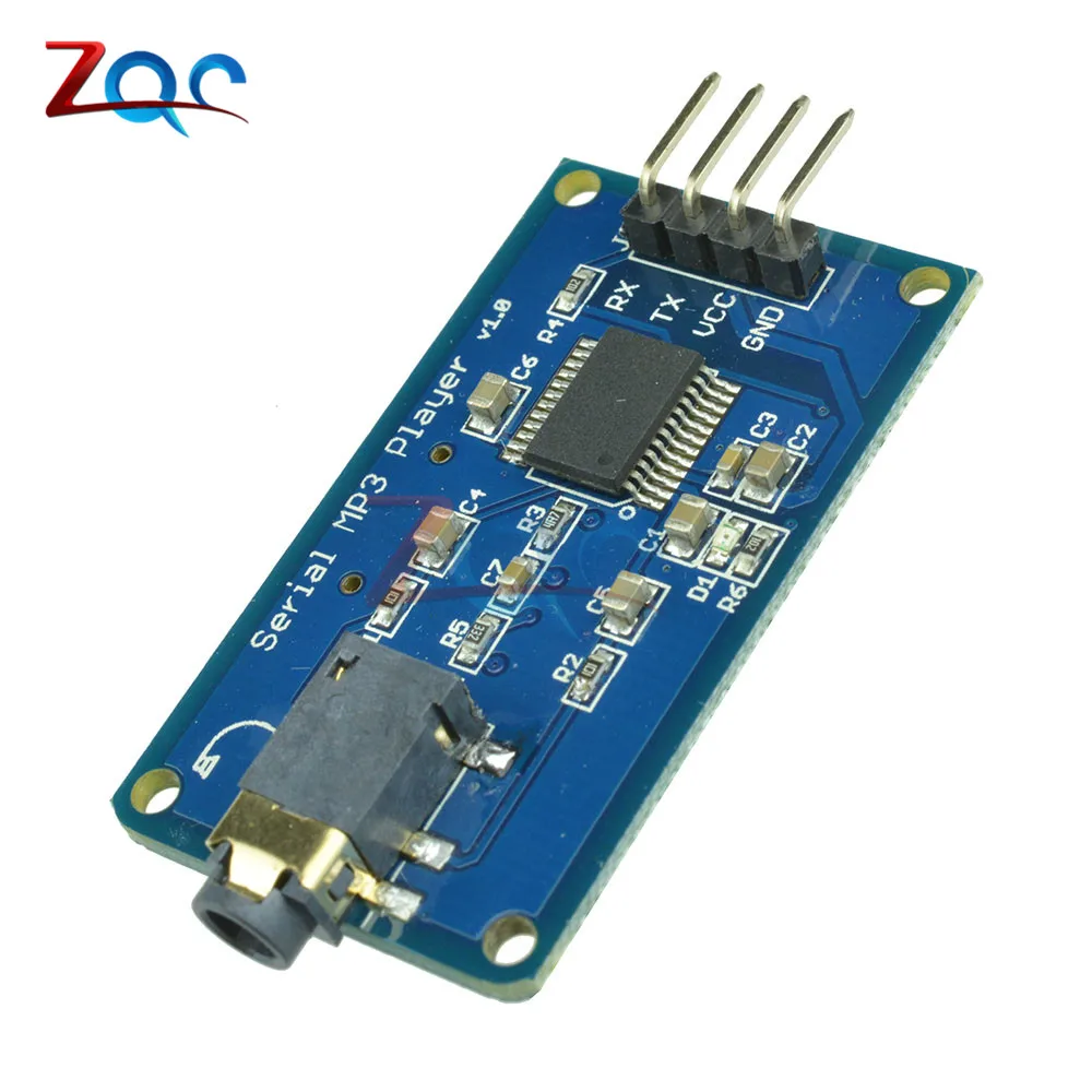 YX5300 UART TTL Serial Control MP3 Music Player Module Support MP3/WAV Micro SD/SDHC Card for Arduino/AVR/ARM/PIC 3.2 -5.2V DC |