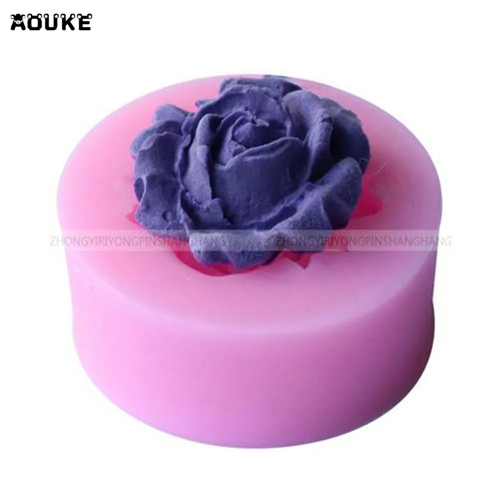 Силиконовая форма для 3D розы помадки торта формы шоколада конфет печенья