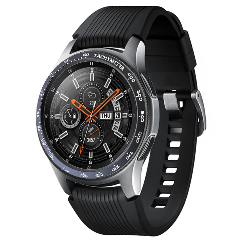Для samsung Galaxy Watch 42/46 мм рамка кольцо клейкая крышка против царапин Металл Нержавеющая сталь Смарт часы аксессуары#531