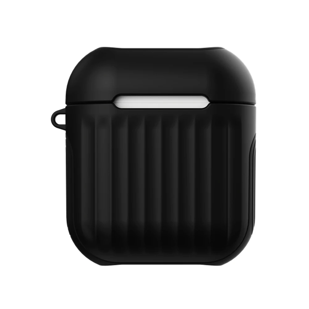 Black 2 в 1 чехол для наушников Airpods, защитный чехол для наушников Airpods, Модный чехол для наушников Apple Airpods, 2, 1 проводная зарядная коробка - Цвет: Black