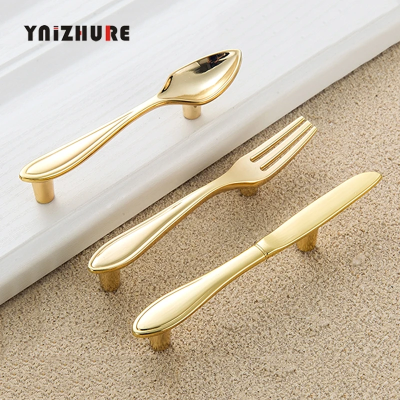 Креативные ручки для ножа ложки вилки дизайн кухонного шкафа уникальные модные