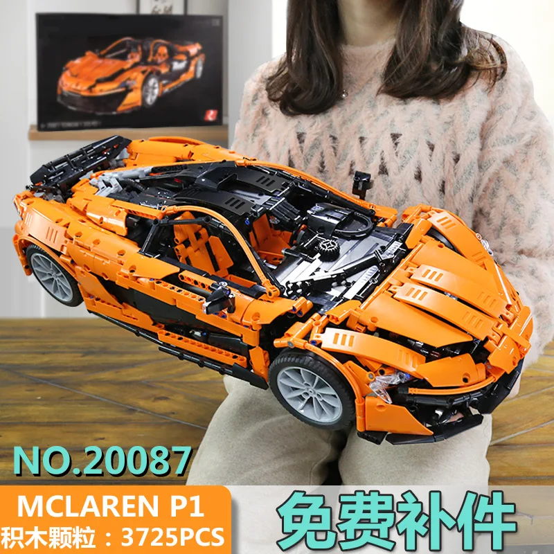DHL 20087 23018 техника автомобиль MOC 16915 оранжевый Супер гоночный комплект