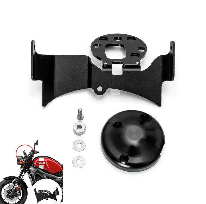 Motorcycle Gauge Relocation Bracket (Centers and Lowers Dash) with Cover For YAMAHA XSR 900 XSR900 2014 2015 2016 2017 2018 | Автомобили и