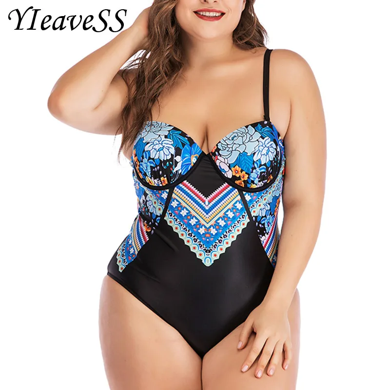 Женский купальный костюм большого размера 4XL свободный купальник бикини с