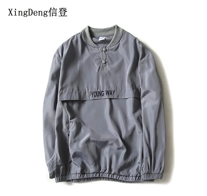 Ветровка XingDeng Мужская Светоотражающая модная куртка бомбер Брендовая верхняя