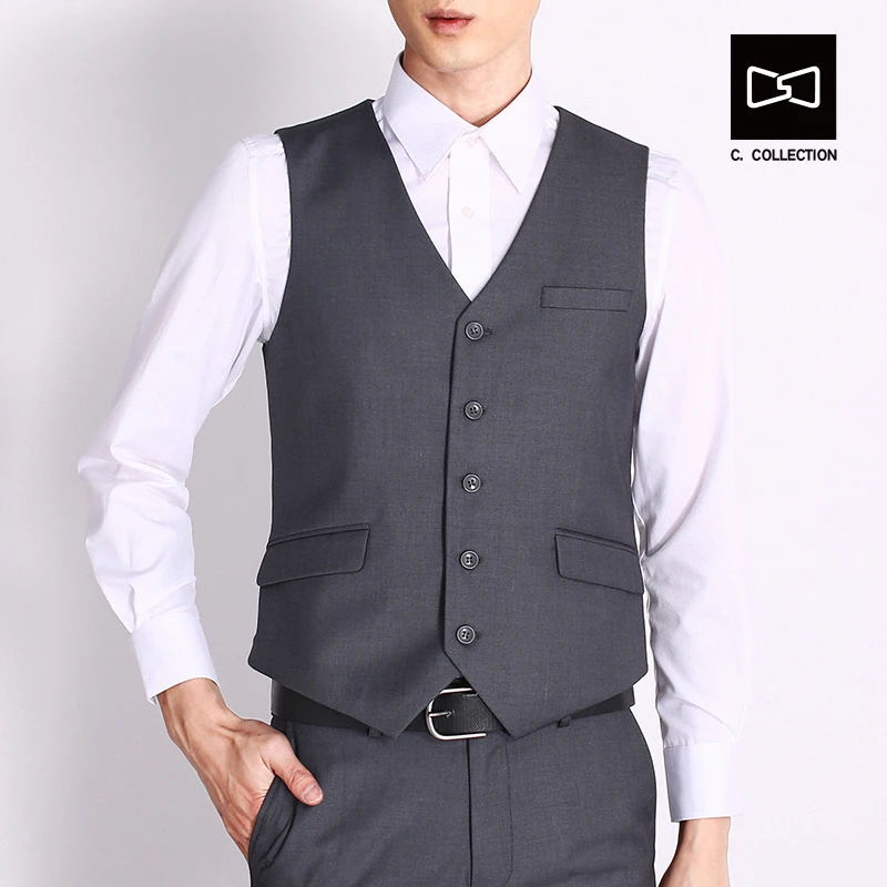 2017 Мужская жилетка мужская костюм Приталенный жилет для мужчин формальные