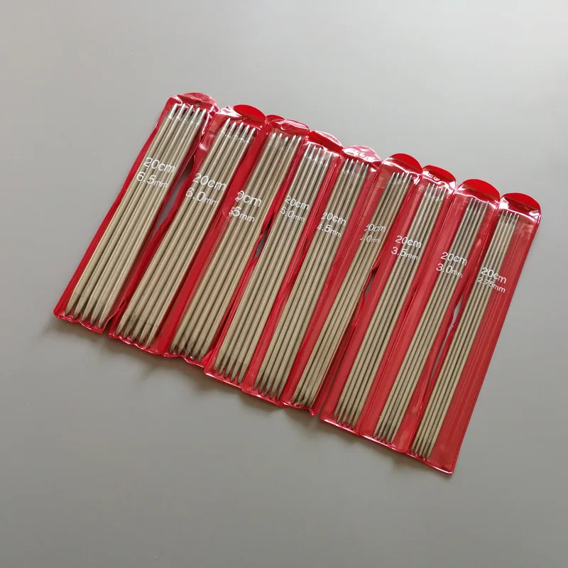 

Спицы вязальные DONYAMY прямые из нержавеющей стали, 11*5 шт., 11 размеров, 20 см, 2-6,5 мм