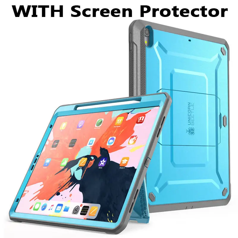 Blue 1 Для iPad Pro 12,9 чехол() совместимый с Apple Pencil SUP чехол UB PRO Чехол на весь корпус со встроенной защитой экрана и подставкой - Цвет: Blue 1