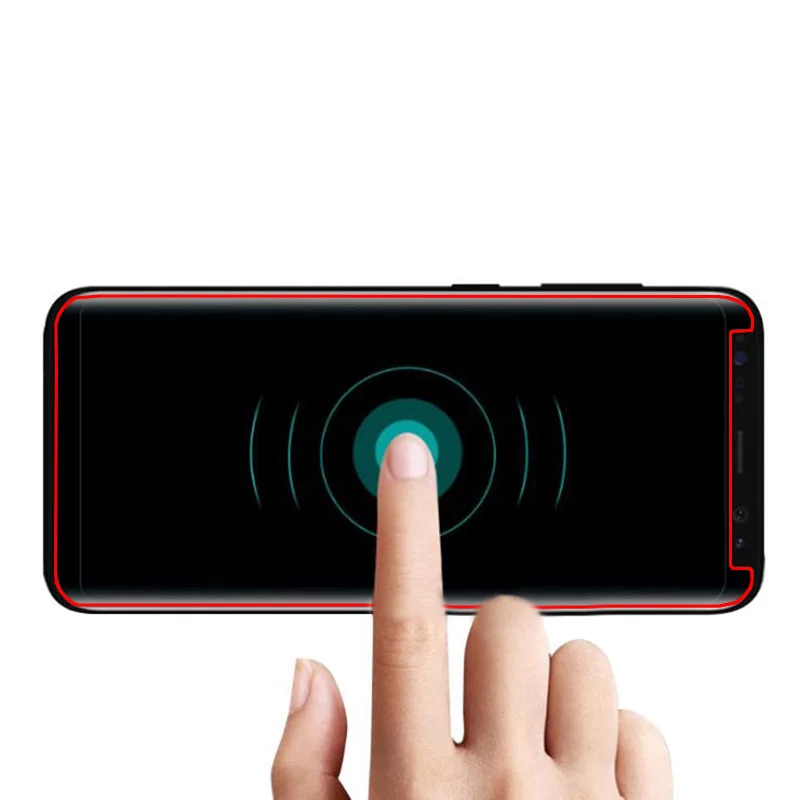 3D изогнутое прозрачное закаленное стекло с полным клеем для SAMSUNG S9 Plus полное