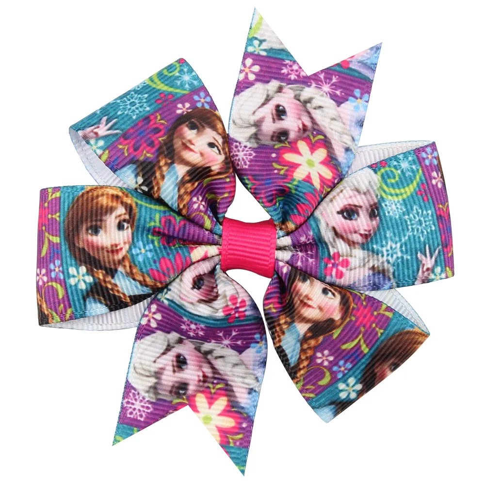 2 pcsDisney мультфильм замороженная заколка для детей девочка подарок на день рождения бант аксессуары Эльза Принцесса Кукла леди голова носить косметическая игрушка