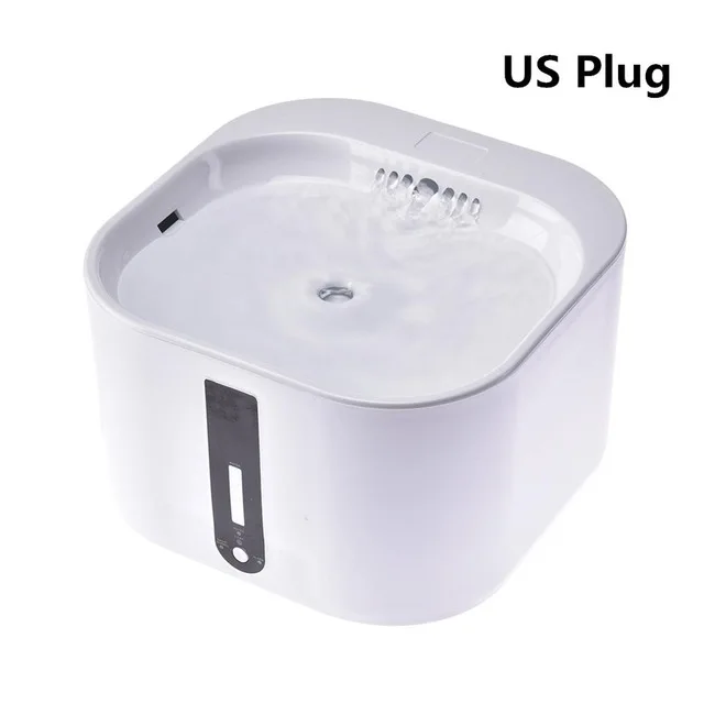 US Plug Petshy автоматический питательный фонтан для собак, кошек, пластиковый 2Л Электрический дозатор воды для домашних животных, питатель для кошек, питатель, миска, фильтр для напитков - Цвет: US Plug
