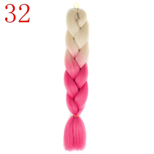 MERISIHAIR, 24 дюйма, Омбре, косички, синтетические волосы на крючках, для наращивания, огромные косички, прически, синий, серый, красный - Цвет: #530