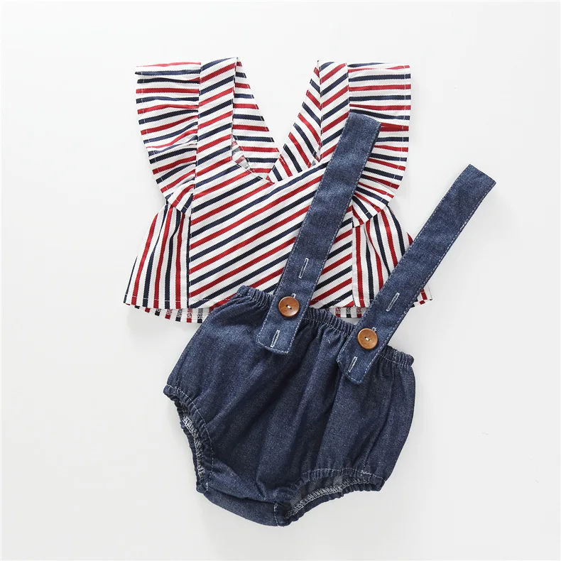 2019 летний стильный комплект одежды для девочек детская одежда клетчатый топ на