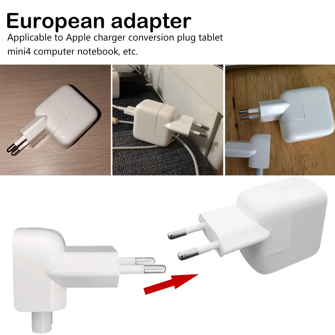 Адаптер питания переменного тока для Apple iPad iPhone 7 8 Plus, зарядное устройство MacBook Air, Европейский адаптер, стандартный разъем