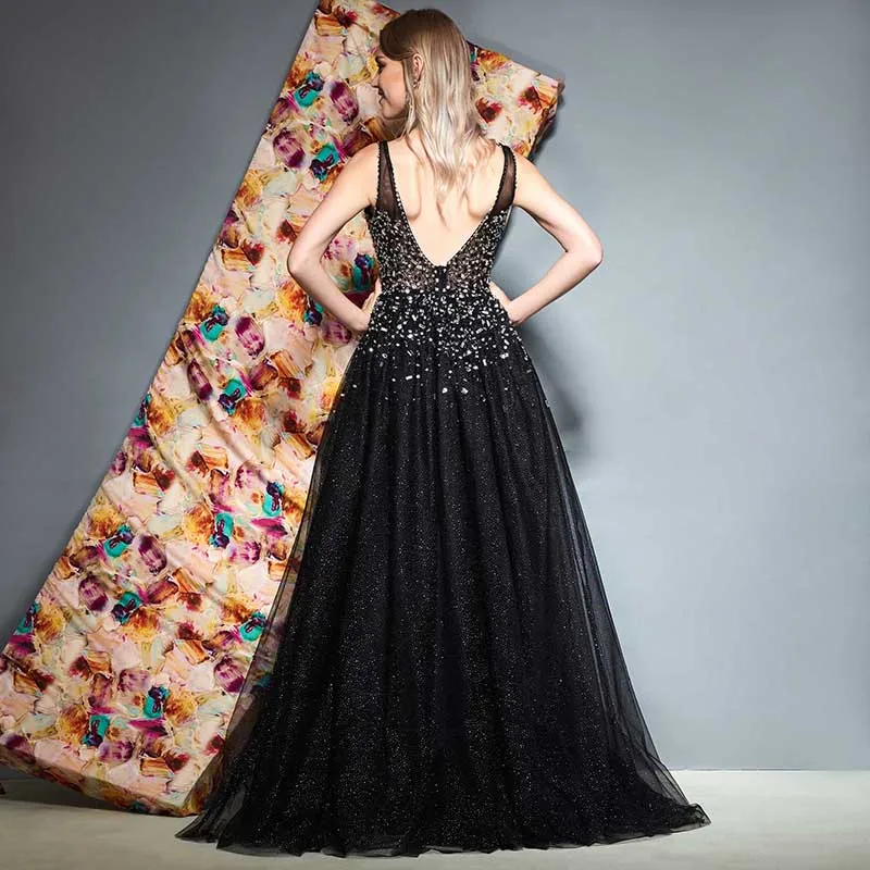 Женское вечернее платье с v образным вырезом без рукавов|Вечерние платья| |