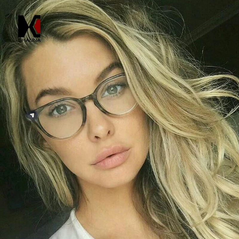 SHAUNA, классические женские круглые очки, оправа, фирменный дизайн, модные мужские украшения ногтей, оптические очки, очки для чтения