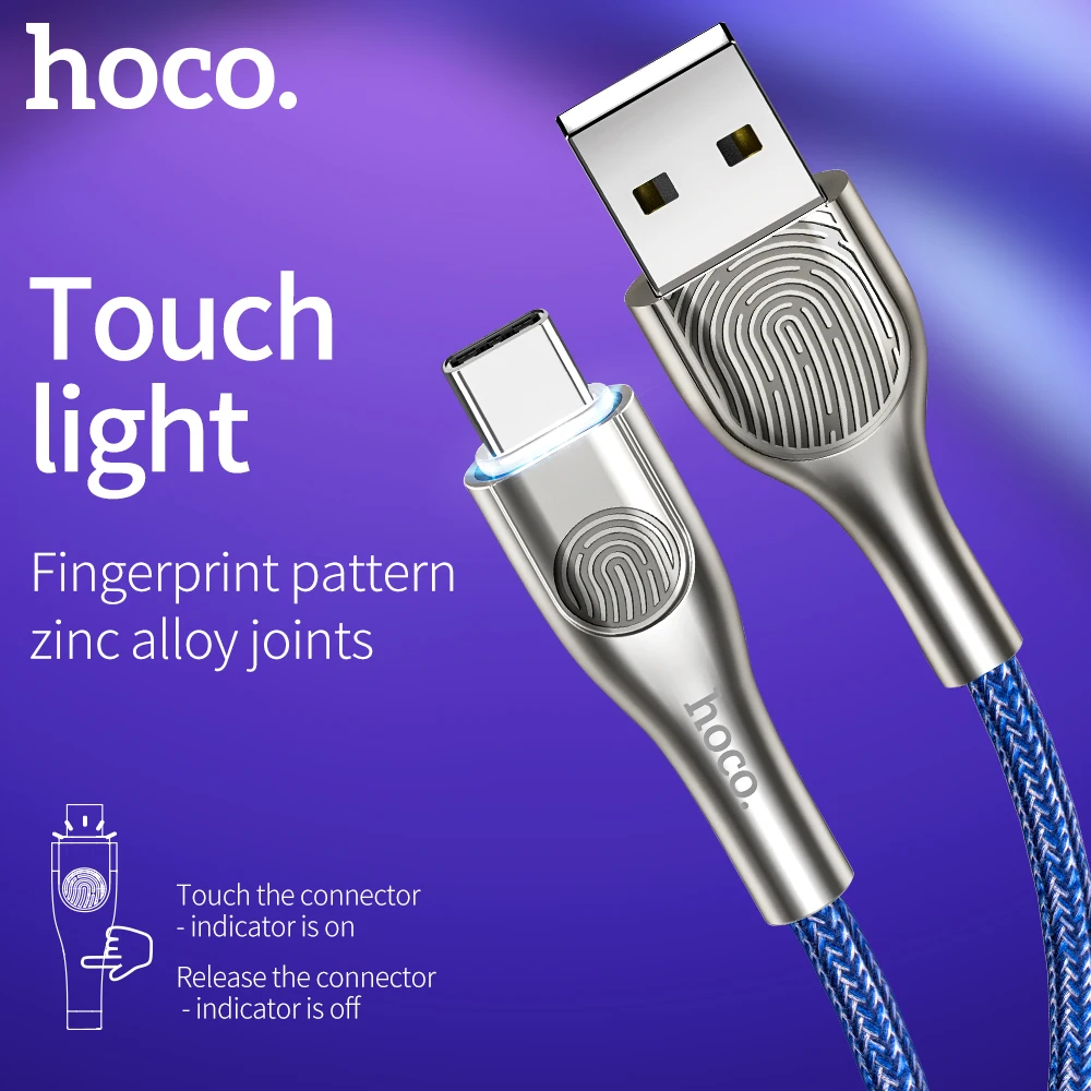 HOCO usb type-C кабель 1,2 м USB C кабель для быстрой зарядки мобильного телефона для samsung Galaxy S8 S7 S9 S10 Xiaomi Redmi Note 7 кабель type-c