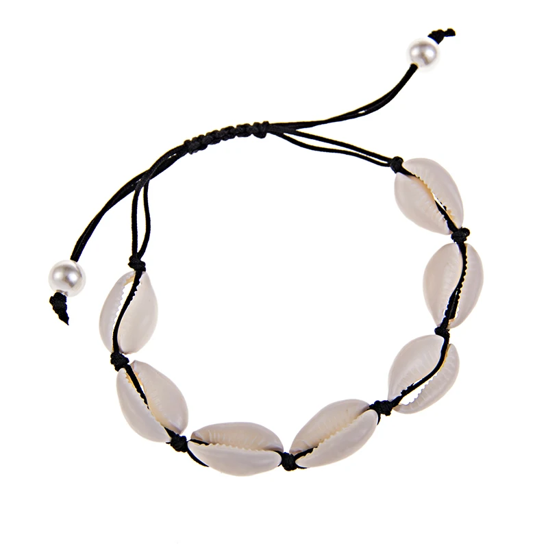 Браслет из натуральной ракушки летние пляжные аксессуары женский подарок на