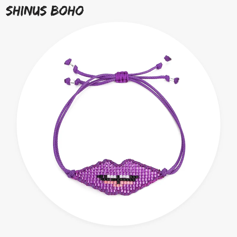 SHINUSBOHO 5 цветов браслет для губ женщин и мужчин многослойный узелковый бискутер