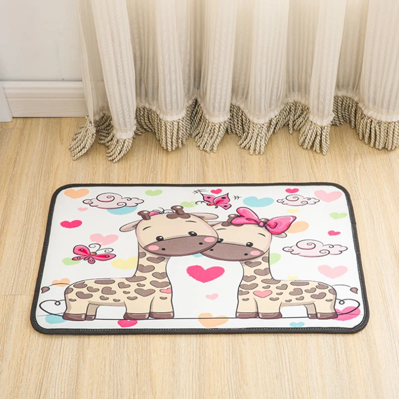 

Welcome Floor Mats Cartoon Animal Cat Printed Bathroom Kitchen Carpets Doormats Cat Floor Mat for Living Room Anti-Slip Tapete