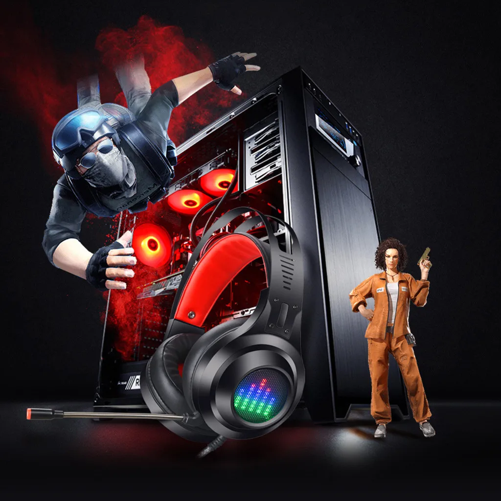 HL G08Gaming наушники 7 1 объемный звук стерео над ушами компьютерная игра гарнитура с