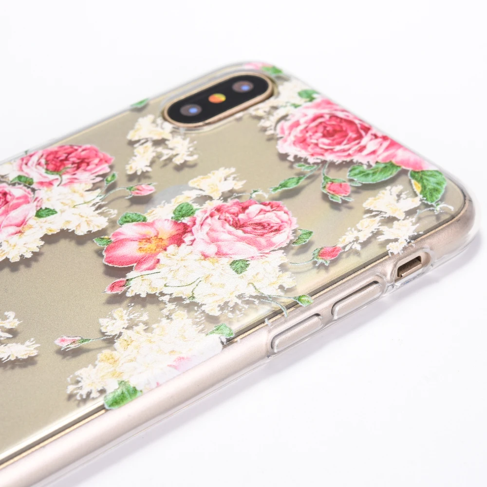 Сказочный цветок кружево Мягкий ТПУ IMD чехол для Iphone X 8 7 Plus 6 S P + бабочка