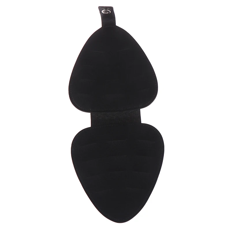 

1Pc Microfiber PU Leather Guitar Pick Holder Bag Wallet Acoustic Electric Plectrum Black Shape Triangle Inside 22 Small Pockets