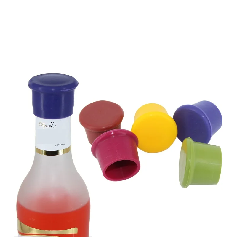 

5pcs Wine Bottle Stopper Silicone Bar Tools Preservation Wine Stoppers Kitchen Wine Champagne Beverage Closures Bar Tools
