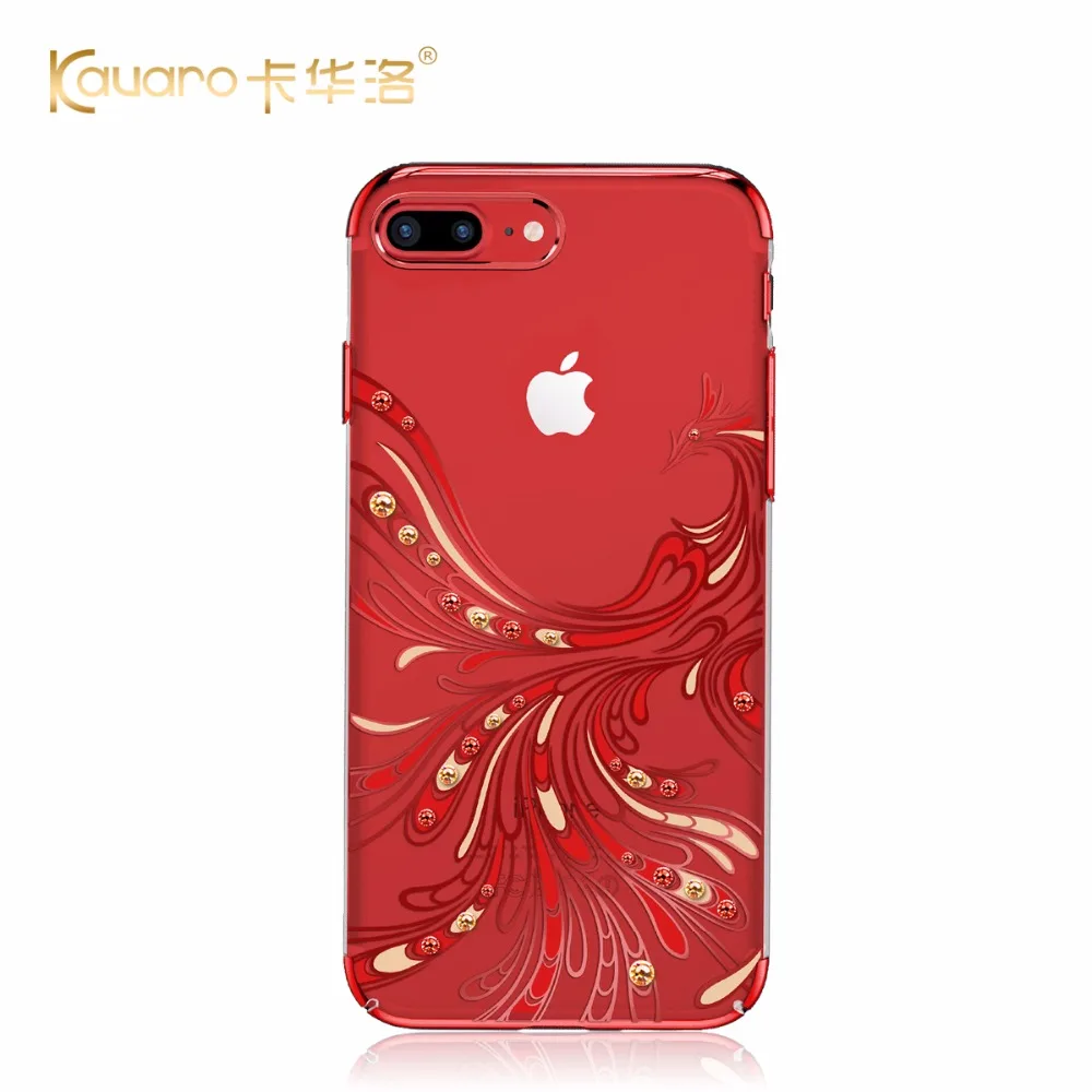 Твердый чехол KAVARO Red Phoenix из поликарбоната со стразами для iPhone 7 8 Plus
