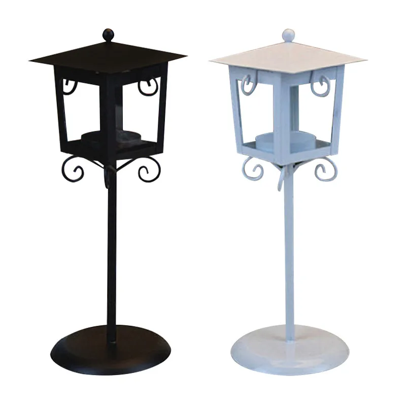 European Retro Street lights Candlestick Classic Iron Glass Candle Holder Lantern Stand VBT09 T15 0.5 | Дом и сад