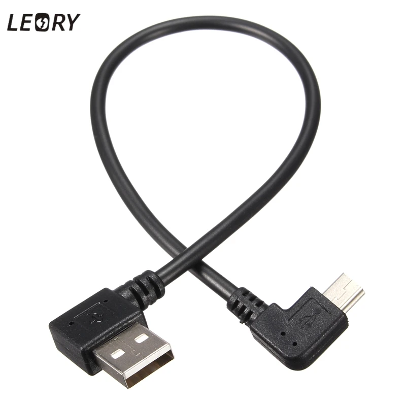 25 см 90 градусов угловой мини USB кабель к 2 0 для синхронизации данных зарядного