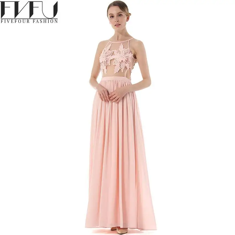 Мода 2017 платье цветочный лоскутное сексуальная перспектива шифоновое макси