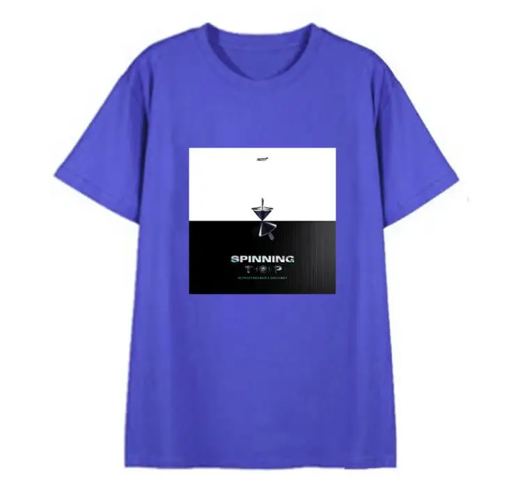 

Kpop got7 mini album spinning top same printing t shirt summer unisex o neck short sleeve t-shirt k-pop i got7 top tees