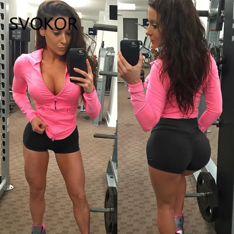 SVOKOR Solid Women Shorts Push Up Summer Sportwear High Waist Femme Workout Sexy Black Soft Skinny Mini Short 3 Colour | Женская одежда