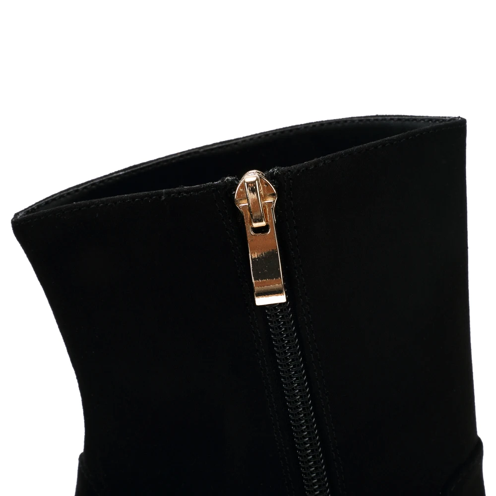 Женские ботинки: 40-48 2017 сапоги до середины икры 16 см тонкие каблуки натуральная