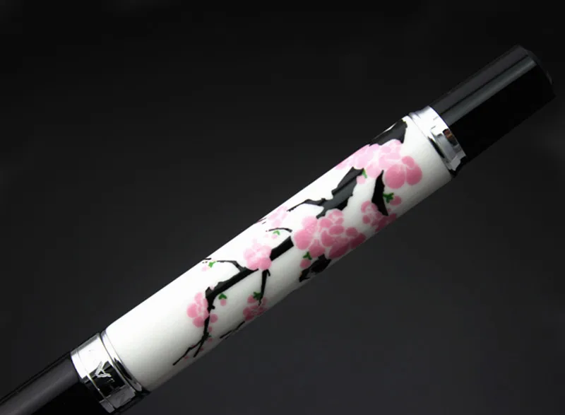 Серебряный зажим хорошая перьевая ручка Jinhao 1 шт./лот F Nib 0,5 мм студенческий почерк практика чернильные ручки канцелярские принадлежности 1 шт./лот