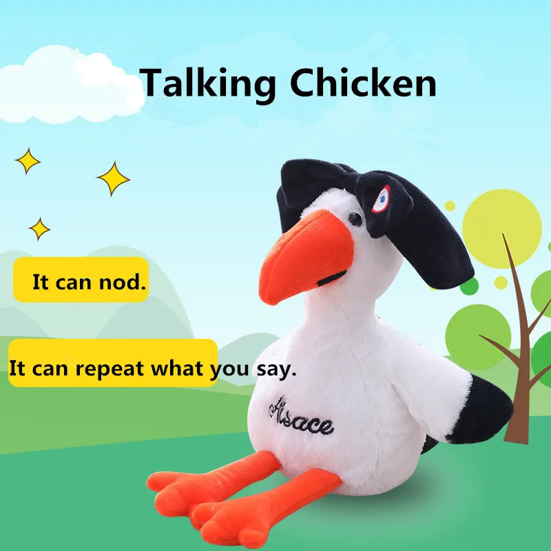 Новинка 2018 говорящая курица повторяет то что вы говорите мягкие куклы животных