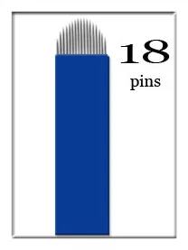 50 шт 0,18 мм микроблейдинг лезвия, иглы для татуажа 12 14 16 18 pin u-образный Перманентный макияж аксессуары для татуировки поставка