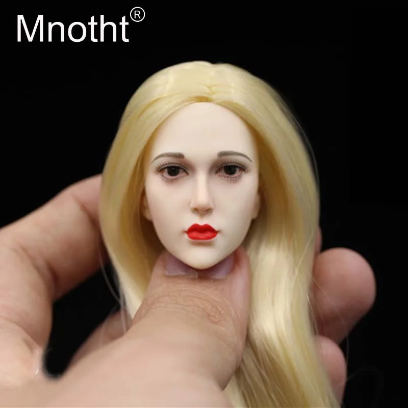 

Mnotht Toys 1/6 Scale QH Female Soldier blond hair Head Sculpt Model Fit for 12in PH/HT Glue Body Action Figure Collections m3